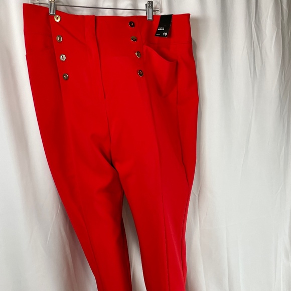 Fire! NY & Co high waist straight cut slim fit ankle pants, sz 18 - Picture 2 of 6